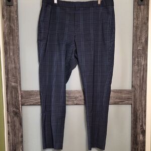Banana Republic Women's Blue Plaid Pants